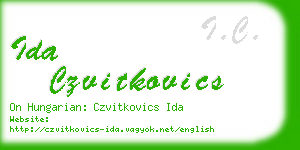 ida czvitkovics business card